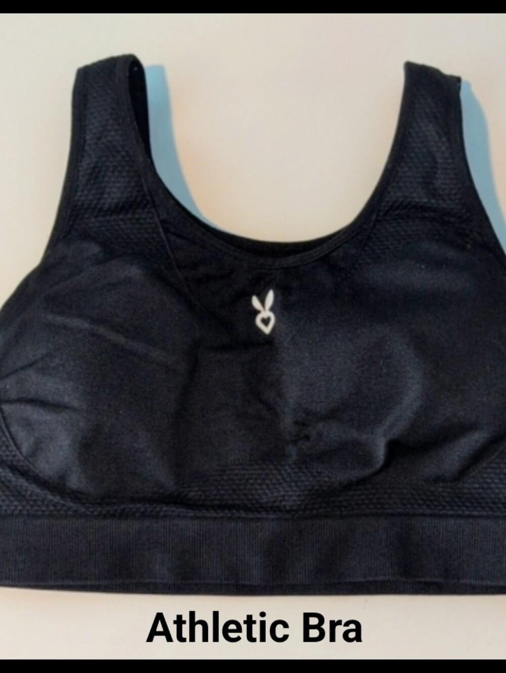 Athletic Sports Bra Black Stretch Activewear Small Removable Pads